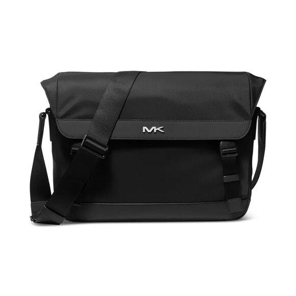 NWT Michael Kors Men's Malone Large Nylon Bike Bag Black Water Resistant - Picture 1 of 15